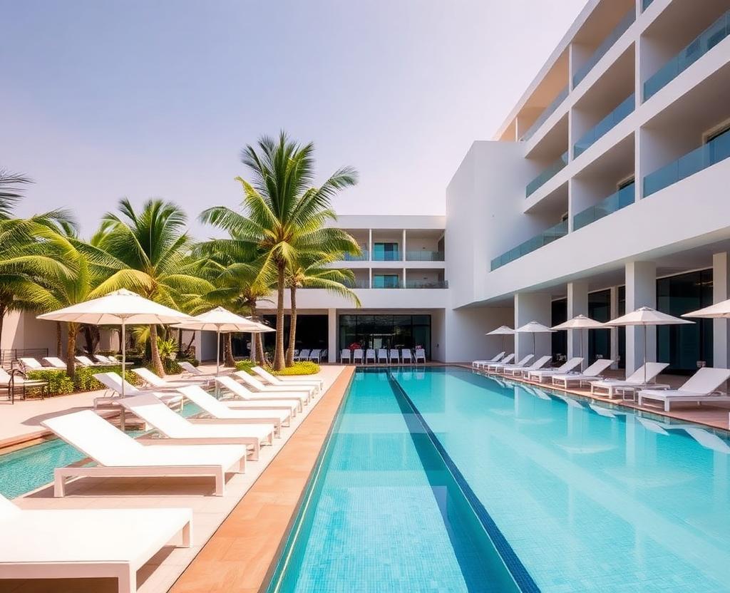 Swimming pool at Novotel Goa